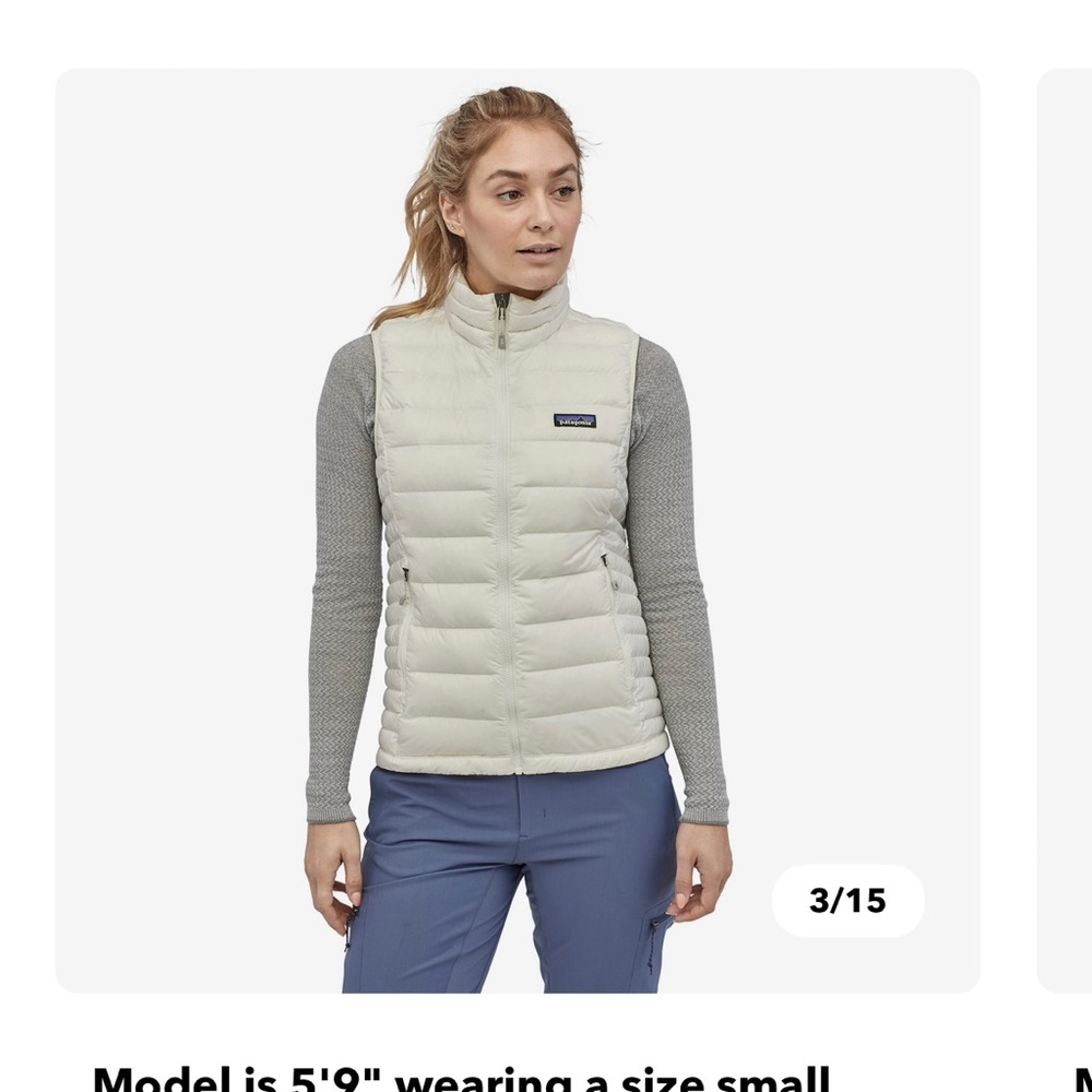 Patagonia White Down Sweater vest